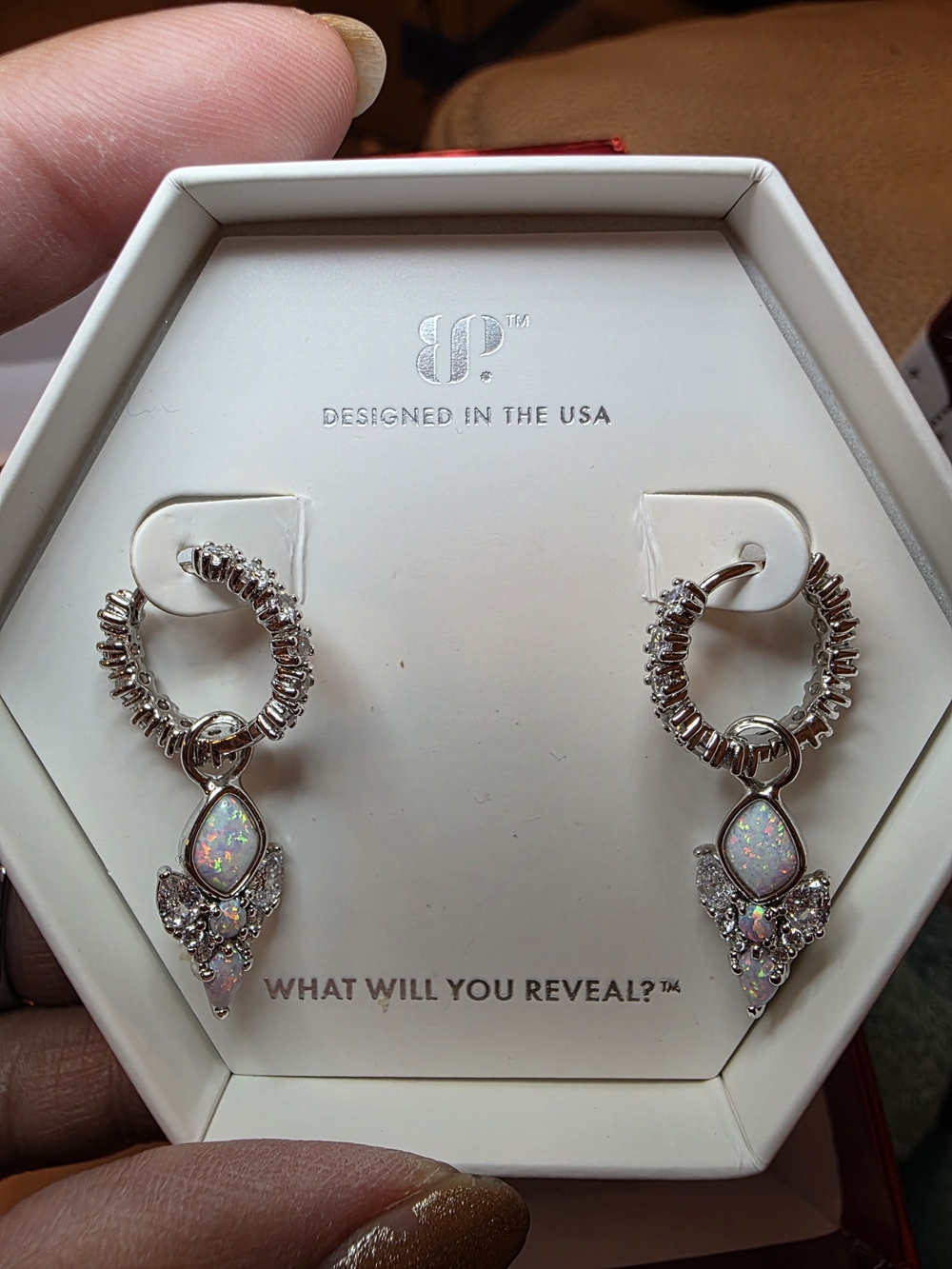 Bejeweled & Mirrored Glow Earrings